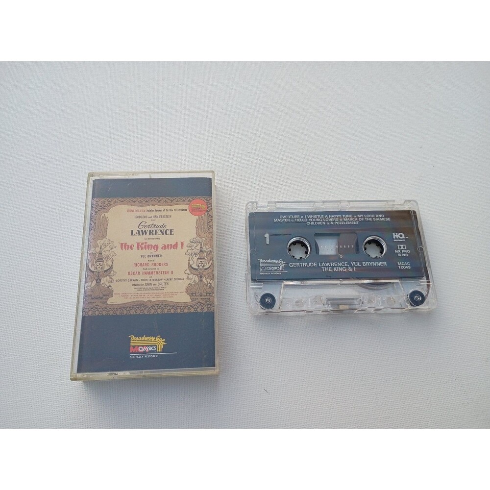 Gertrude Lawrence Yul Brynner The King and I Cassette 1990 MCA Classics Broadway